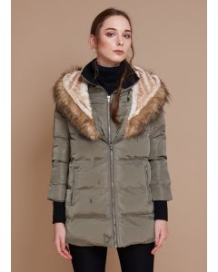 354  Fur Hood Down Jacket