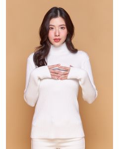 454 เสื้อไหมพรมสอดนิ้วรุ่น Slim Fit